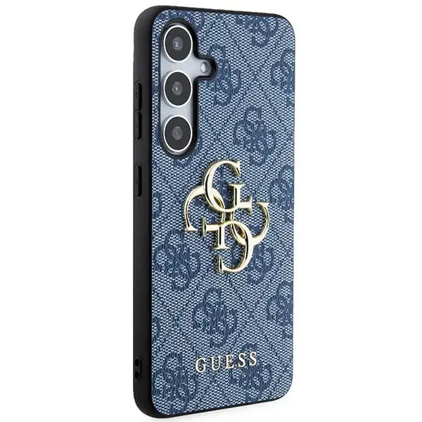 Guess 4G Big Metal Logo case for Samsung Galaxy S24+ - blue - Cell phone cases and covers<<<HurtelXML