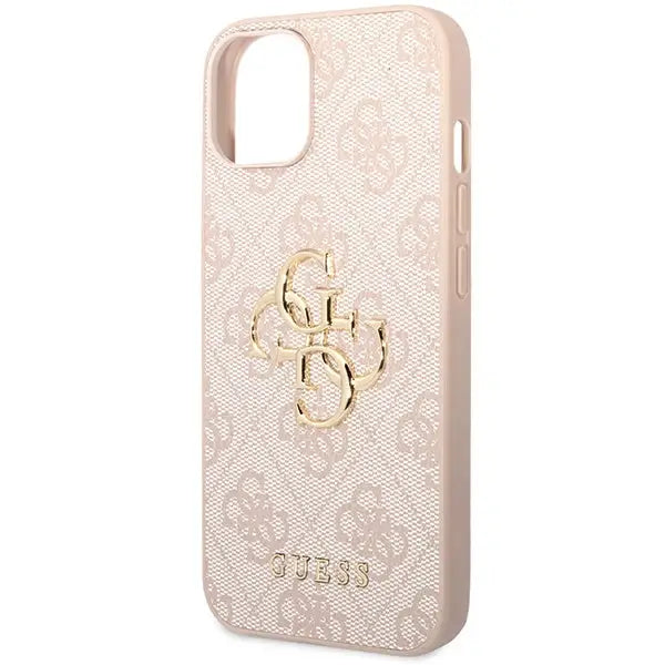 Guess 4G Big Metal Logo iPhone 15 Case - Pink - Cell phone cases and covers<<<HurtelXML
