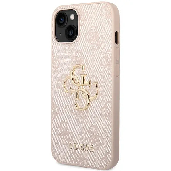 Guess 4G Big Metal Logo iPhone 15 Case - Pink - Cell phone cases and covers<<<HurtelXML