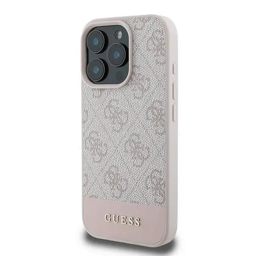 Guess 4G Bottom Stripe Case for iPhone 16 Pro Max - Pink - Cell phone cases and covers<<<HurtelXML