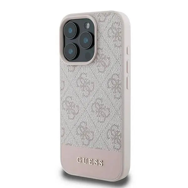 Guess 4G Bottom Stripe Case for iPhone 16 Pro Max - Pink - Cell phone cases and covers<<<HurtelXML