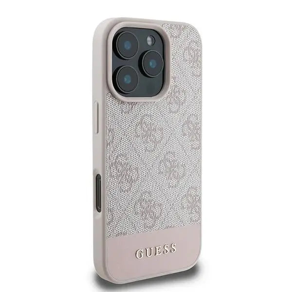 Guess 4G Bottom Stripe Case for iPhone 16 Pro Max - Pink - Cell phone cases and covers<<<HurtelXML