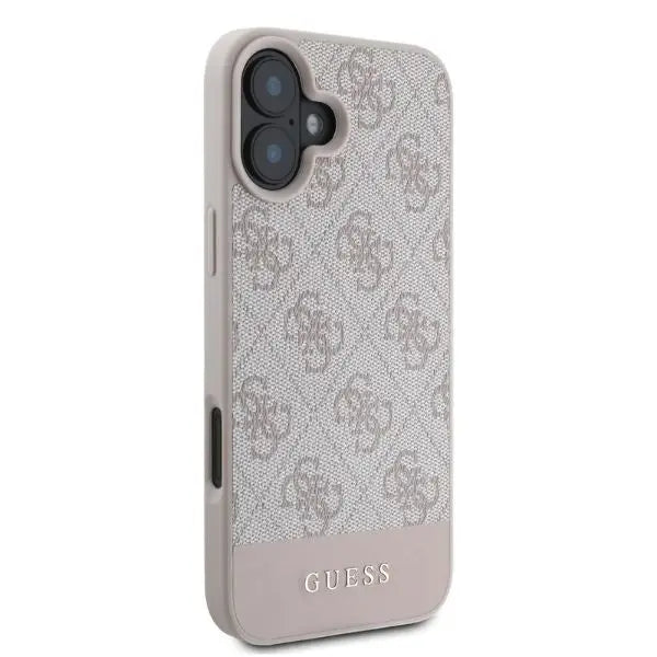 Guess 4G Bottom Stripe iPhone 16 Case - Pink - Cell phone cases and covers<<<HurtelXML