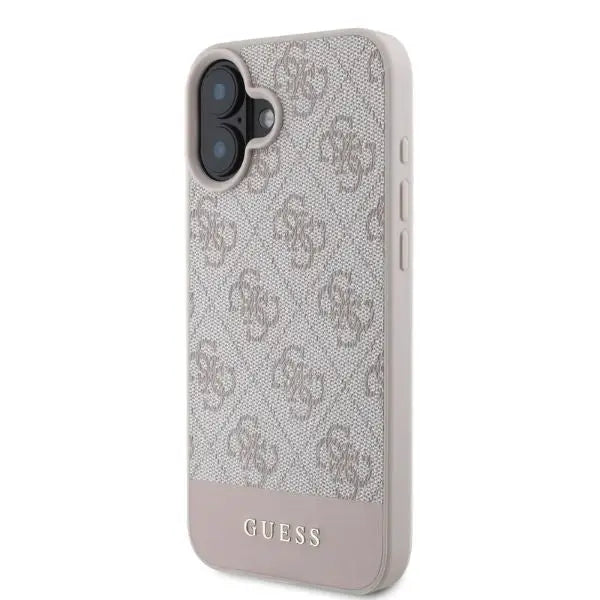 Guess 4G Bottom Stripe iPhone 16 Case - Pink - Cell phone cases and covers<<<HurtelXML