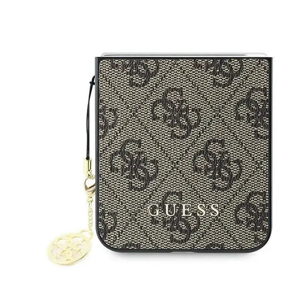Guess 4G Charm Case for Samsung Galaxy Z Flip 6 - Brown - Cell phone cases and covers<<<HurtelXML