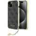 Guess 4G Charms Collection case for iPhone 15 - gray - Cell phone cases and covers<<<HurtelXML