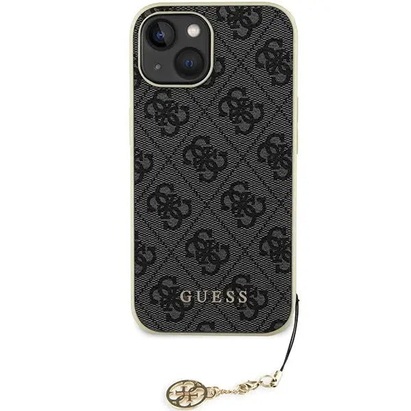 Guess 4G Charms Collection case for iPhone 15 - gray - Cell phone cases and covers<<<HurtelXML