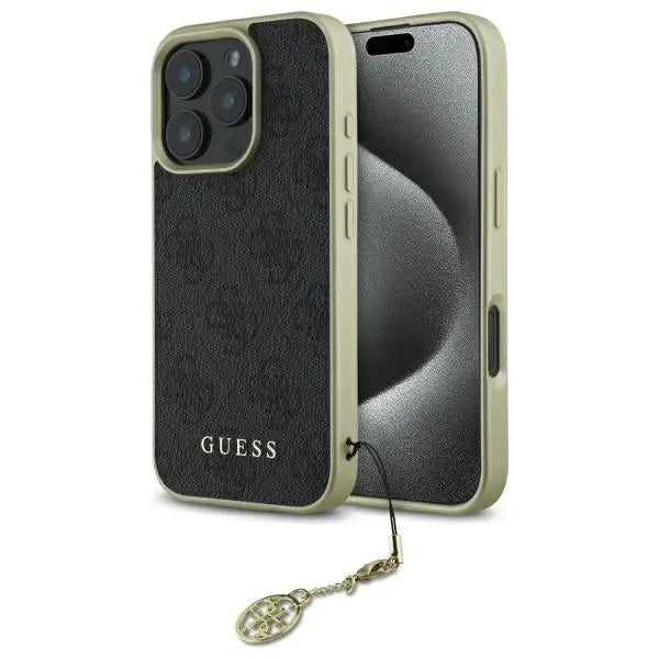 Guess 4G Charms Collection case for iPhone 16 Pro - black - Cell phone cases and covers<<<HurtelXML