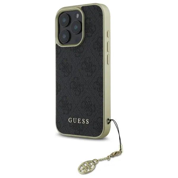Guess 4G Charms Collection case for iPhone 16 Pro - black - Cell phone cases and covers<<<HurtelXML