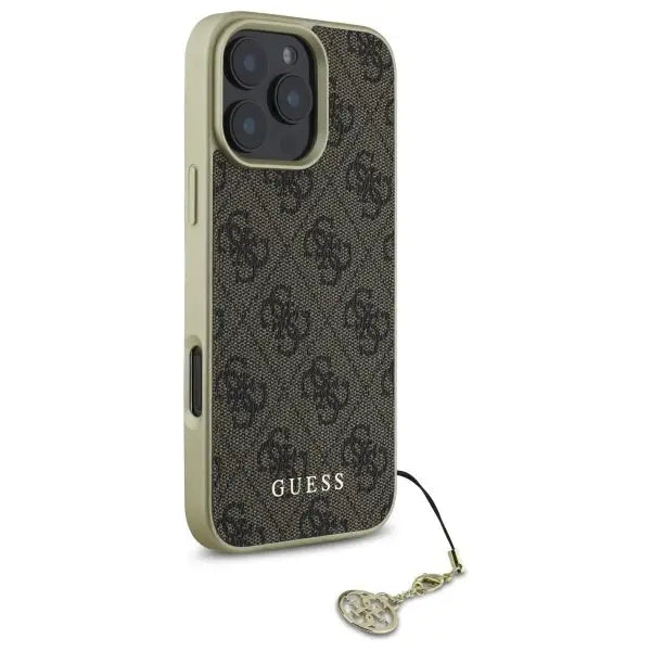 Guess 4G Charms Collection case for iPhone 16 Pro - brown - Cell phone cases and covers<<<HurtelXML