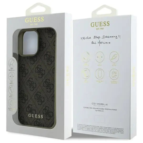 Guess 4G Charms Collection case for iPhone 16 Pro - brown - Cell phone cases and covers<<<HurtelXML