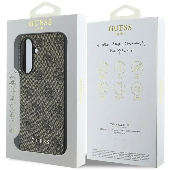 Guess 4G Charms Collection Case for Samsung Galaxy A56 - Brown - Cell phone cases and covers<<<HurtelXML
