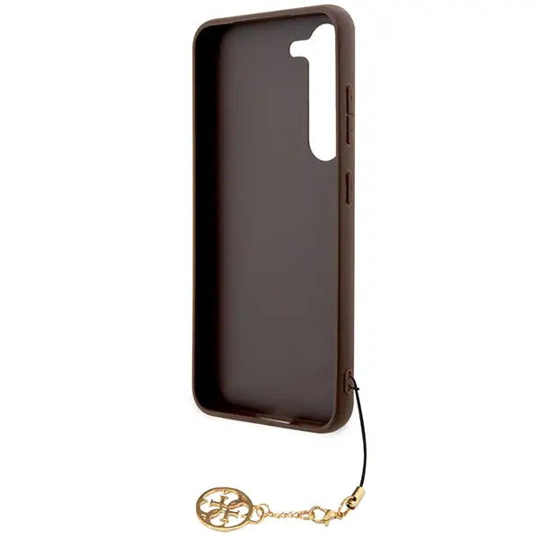 Guess 4G Charms Collection case for Samsung Galaxy S24 - brown - Cell phone cases and covers<<<HurtelXML