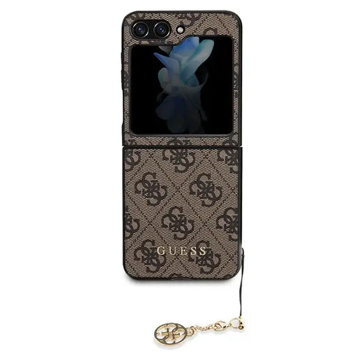 Guess 4G Charms Collection case for Samsung Galaxy Z Flip 5 - brown - Cell phone cases and covers<<<HurtelXML