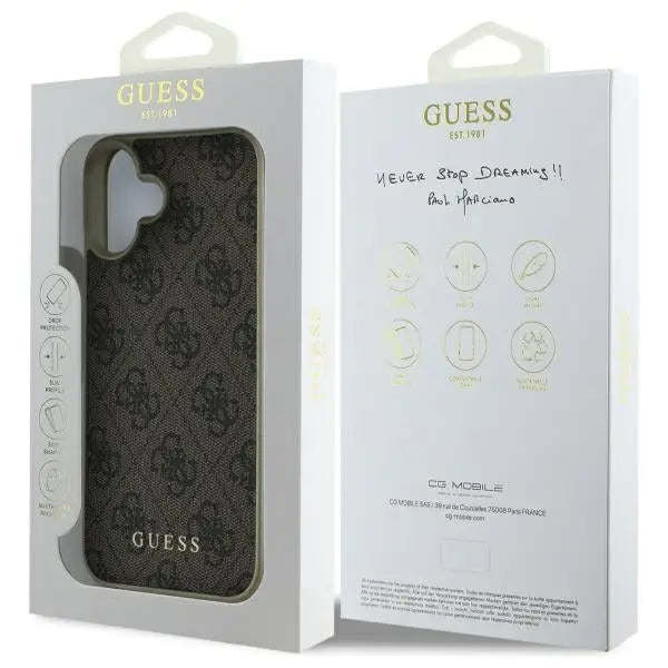 Guess 4G Charms Collection iPhone 16 Plus Case - Brown - Cell phone cases and covers<<<HurtelXML
