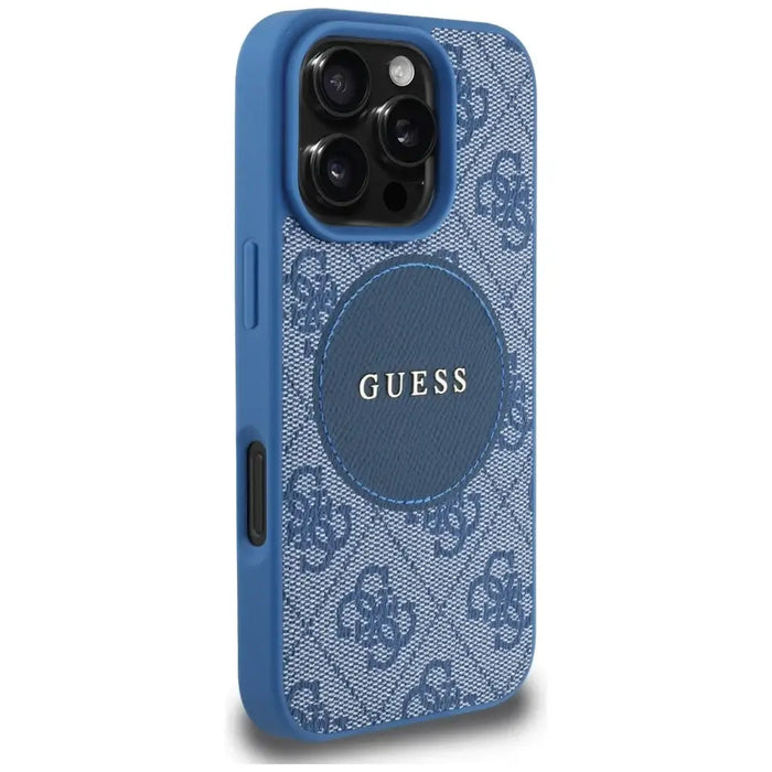 Guess 4G Circle Classic Logo MagSafe case for iPhone 16 Pro - blue - Cell phone cases and covers<<<HurtelXML