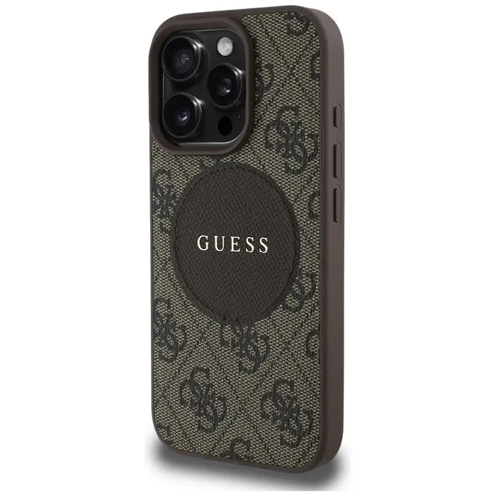 Guess 4G Circle Classic Logo MagSafe case for iPhone 16 Pro Max - brown - Cell phone cases and covers<<<HurtelXML