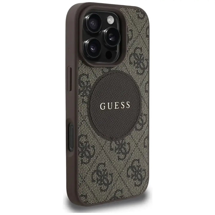 Guess 4G Circle Classic Logo MagSafe case for iPhone 16 Pro Max - brown - Cell phone cases and covers<<<HurtelXML