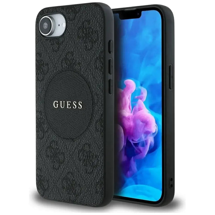 Guess 4G Circle Classic Logo MagSafe case for iPhone 16e - black - Cell phone cases and covers<<<HurtelXML