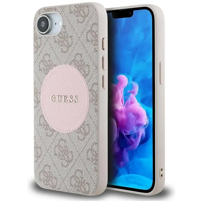 Guess 4G Circle Classic Logo MagSafe case for iPhone 16e - pink - Cell phone cases and covers<<<HurtelXML
