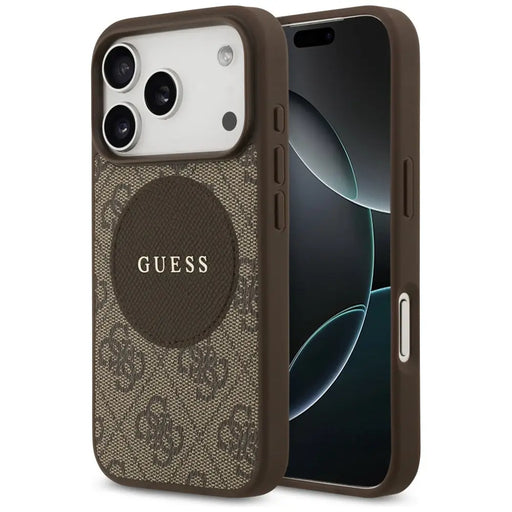 Guess 4G Circle Classic Logo MagSafe case for iPhone 17 Pro - brown - Cell phone cases and covers<<<HurtelXML