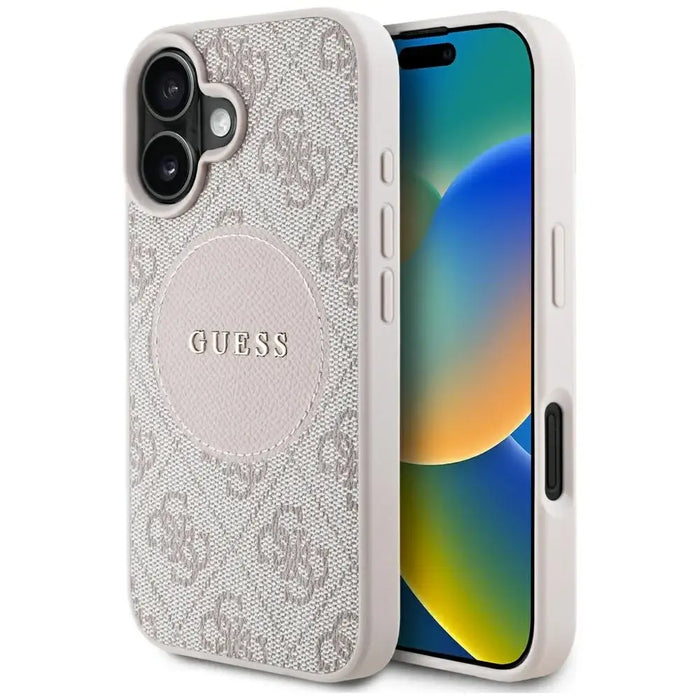 Guess 4G Circle Classic Logo MagSafe iPhone 16 Case - Pink - Cell phone cases and covers<<<HurtelXML