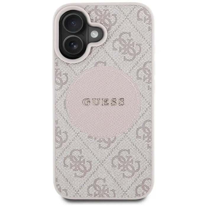 Guess 4G Circle Classic Logo MagSafe iPhone 16 Case - Pink - Cell phone cases and covers<<<HurtelXML
