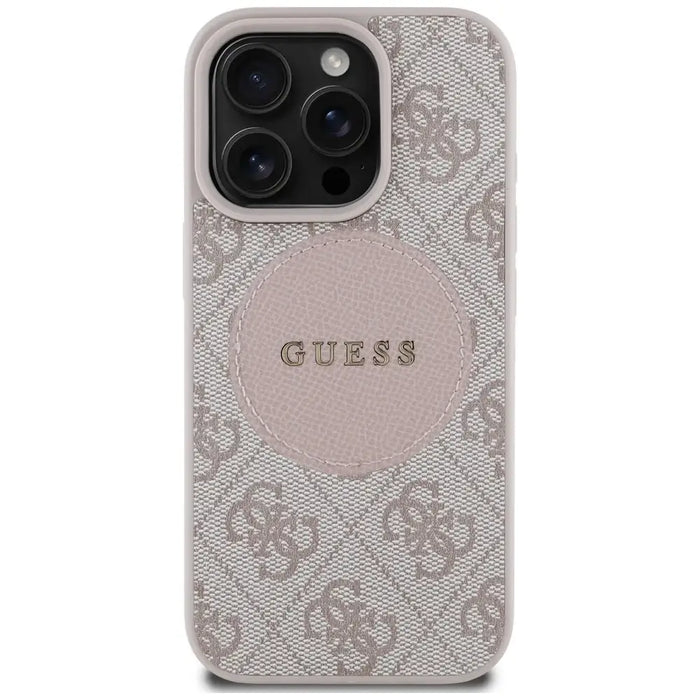 Guess 4G Circle Classic Logo MagSafe iPhone 16 Pro Case - Pink - Cell phone cases and covers<<<HurtelXML