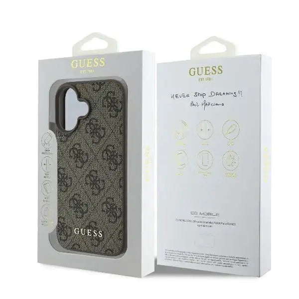 Guess 4G Classic iPhone 16 Plus Case - Brown - Cell phone cases and covers<<<HurtelXML