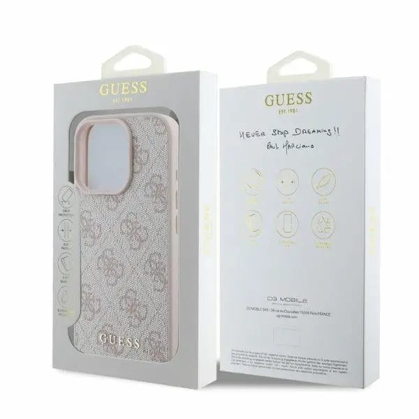 Guess 4G Classic iPhone 16 Pro Max Case - Pink - Cell phone cases and covers<<<HurtelXML