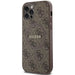Guess 4G Collection Leather Metal Logo MagSafe Case for iPhone 12 Pro / iPhone 12 - Brown - Cell phone cases