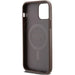 Guess 4G Collection Leather Metal Logo MagSafe Case for iPhone 12 Pro / iPhone 12 - Brown - Cell phone cases
