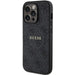 Guess 4G Collection Leather Metal Logo MagSafe Case for iPhone 14 Pro Max - Black - Cell phone cases