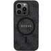 Guess 4G Collection Leather Metal Logo MagSafe Case for iPhone 14 Pro Max - Black - Cell phone cases