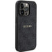 Guess 4G Collection Leather Metal Logo MagSafe Case for iPhone 14 Pro Max - Black - Cell phone cases