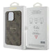 Guess 4G Collection Leather Metal Logo MagSafe Case for iPhone 14 Pro - Brown - Cell phone cases and covers<<<HurtelXML