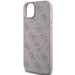 Guess 4G Collection Leather Metal Logo MagSafe Case for iPhone 15 Plus / 14 Plus - Pink - Cell phone cases