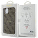 Guess 4G Collection Leather Metal Logo MagSafe Case for iPhone 15/14/13 - Brown - Cell phone cases