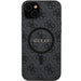 Guess 4G Collection Leather Metal Logo MagSafe Case for iPhone 14/15/13 - Black - Cell phone cases