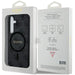 Guess 4G Collection Leather Metal Logo MagSafe Case for Samsung Galaxy S24 - Black - Cell phone cases