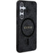 Guess 4G Collection Leather Metal Logo MagSafe Case for Samsung Galaxy S24 - Black - Cell phone cases