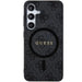 Guess 4G Collection Leather Metal Logo MagSafe Case for Samsung Galaxy S24 - Black - Cell phone cases