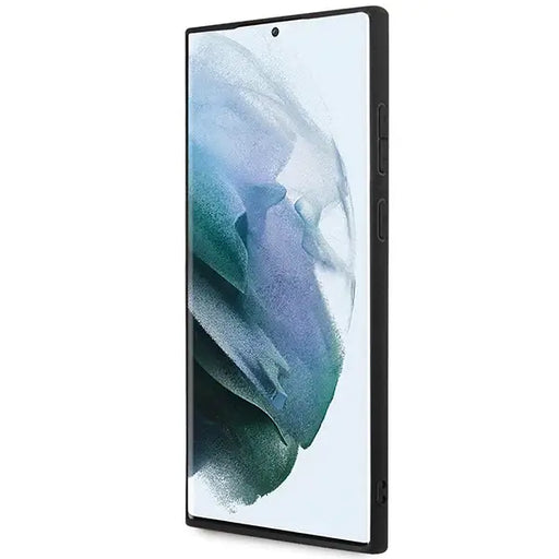 Guess 4G Collection Leather Metal Logo MagSafe Case for Samsung Galaxy S24 Ultra - Black - Cell phone cases