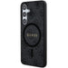 Guess 4G Collection Leather Metal Logo MagSafe Case for Samsung Galaxy S24 - Black - Cell phone cases