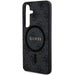 Guess 4G Collection Leather Metal Logo MagSafe Case for Samsung Galaxy S24 - Black - Cell phone cases