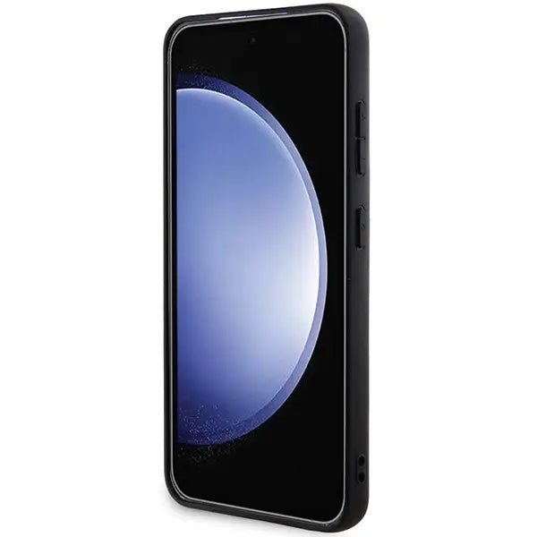 Guess 4G Collection Leather Metal Logo MagSafe Case for Samsung Galaxy S24 - Black - Cell phone cases