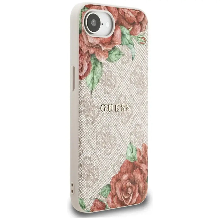 Guess 4G Flowers Print MagSafe iPhone 16e Case - Pink - Cell phone cases and covers<<<HurtelXML