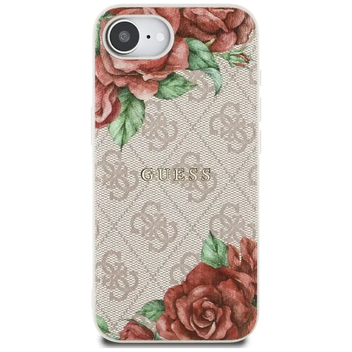 Guess 4G Flowers Print MagSafe iPhone 16e Case - Pink - Cell phone cases and covers<<<HurtelXML