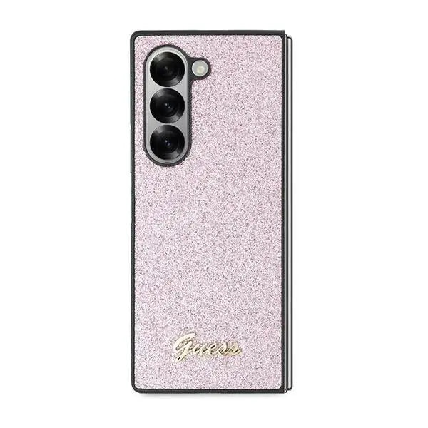 Guess 4G Glitter Script Case for Samsung Galaxy Z Fold 6 - Pink - Cell phone cases and covers<<<HurtelXML