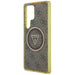 Guess 4G Glitter Triangle Buttons MagSafe Case for Samsung Galaxy S25 Ultra Brown - Cell phone cases